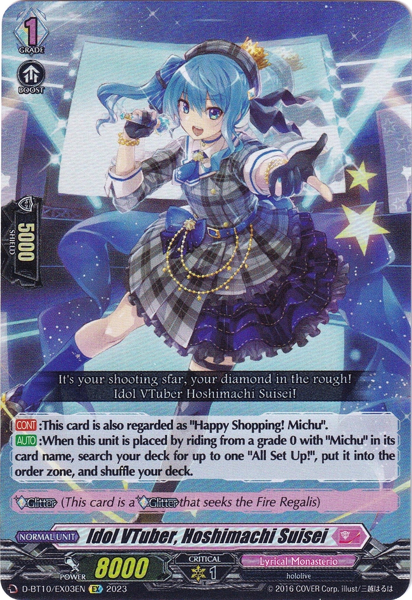 Idol VTuber Hoshimachi Suisei (1003) [D-BT10] - Cardfight Vanguard Single