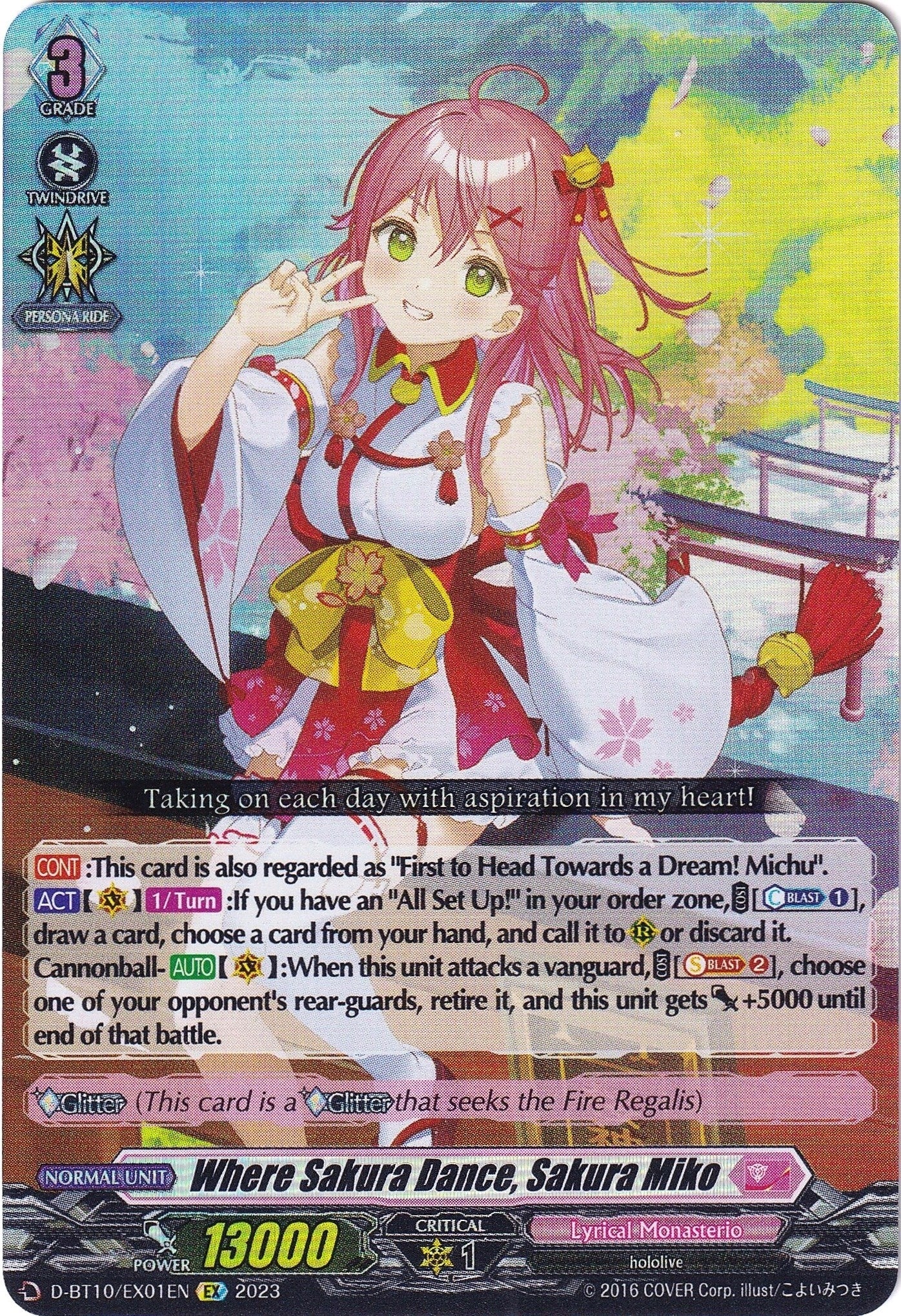 Where Sakura Dance Sakura Miko (1001) [D-BT10] - Cardfight Vanguard Single