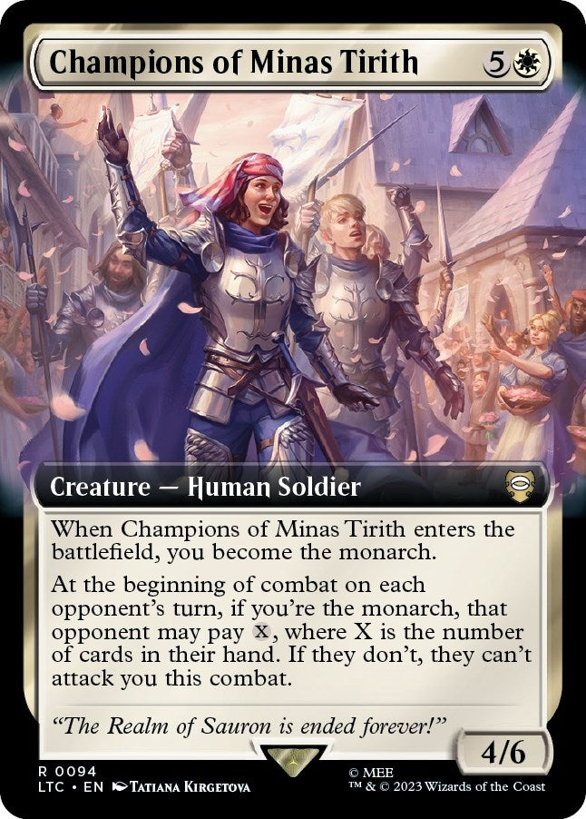 Champions of Minas Tirith (Extended Art) (94) [LTC] - MTG Single