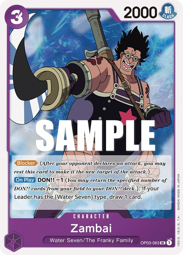 Zambai (3063) (OP03) - One Piece Card Game Single
