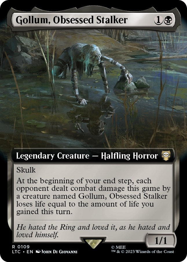 Gollum Obsessed Stalker (Extended Art) (109) [LTC] - MTG Single