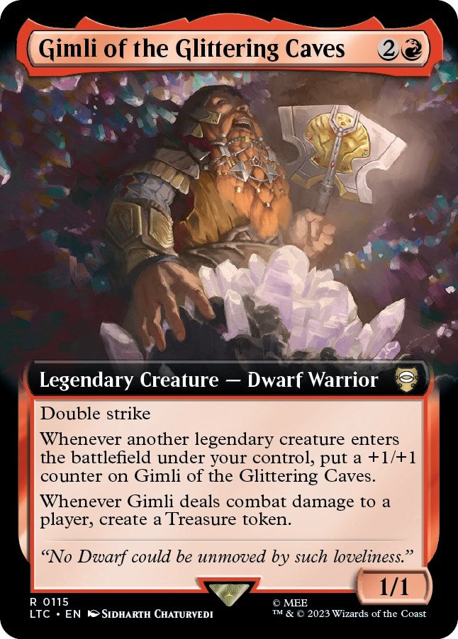 Gimli of the Glittering Caves (Extended Art) (115) [LTC] - MTG Single