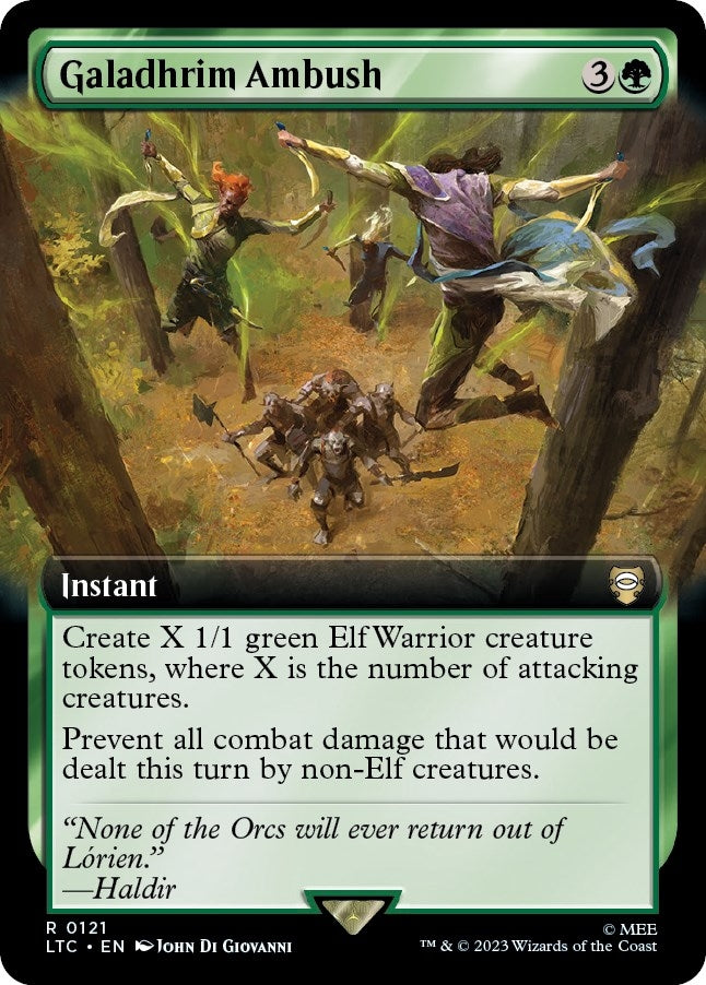 Galadhrim Ambush (Extended Art) (121) [LTC] - MTG Single