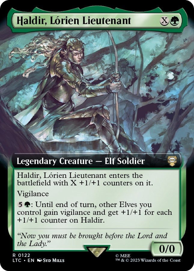 Haldir Lorien Lieutenant (Extended Art) (122) [LTC] - MTG Single