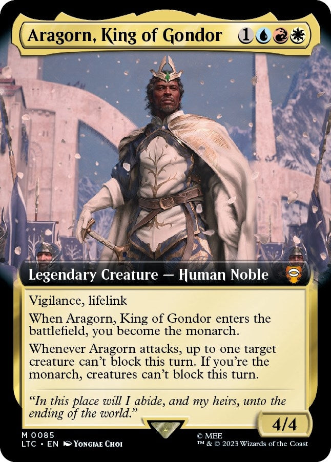 Aragorn King of Gondor (Extended Art) (85) [LTC] - MTG Single