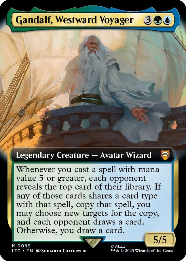 Gandalf Westward Voyager (Extended Art) (89) [LTC] - MTG Single
