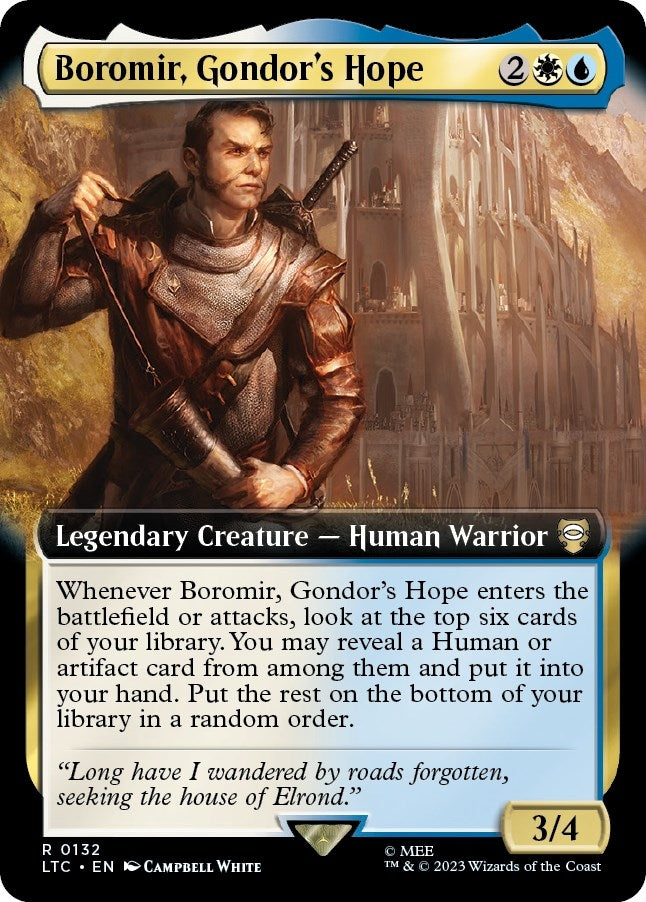 Boromir Gondor’s Hope (Extended Art) (132) [LTC] - MTG Single