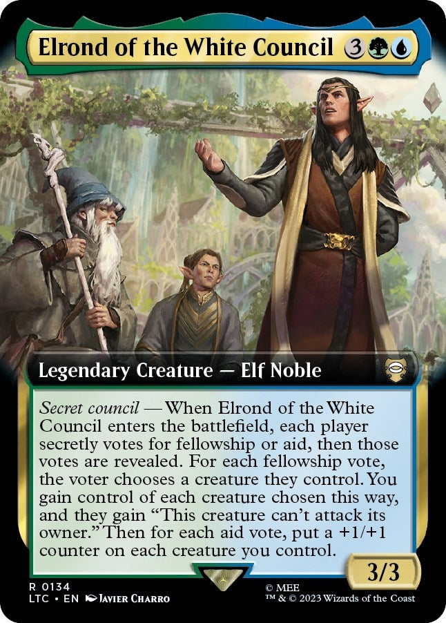 Elrond of the White Council (Extended Art) (134) [LTC] - MTG Single