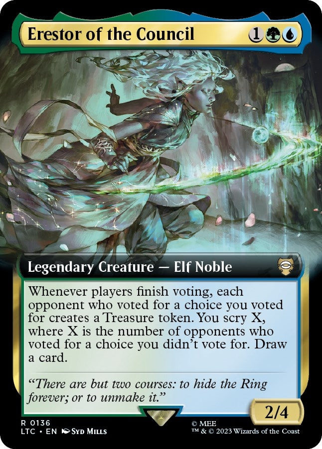 Erestor of the Council (Extended Art) (136) [LTC] - MTG Single