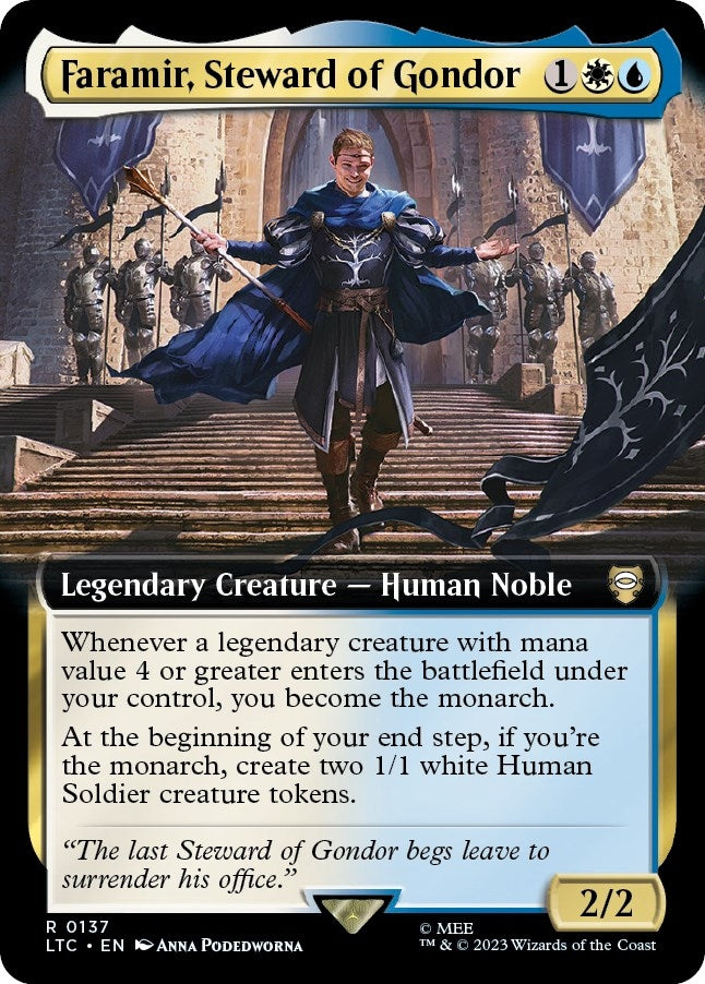 Faramir Steward of Gondor (Extended Art) (137) [LTC] - MTG Single