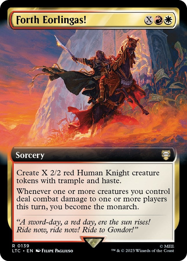 Forth Eorlingas! (Extended Art) (139) [LTC] - MTG Single