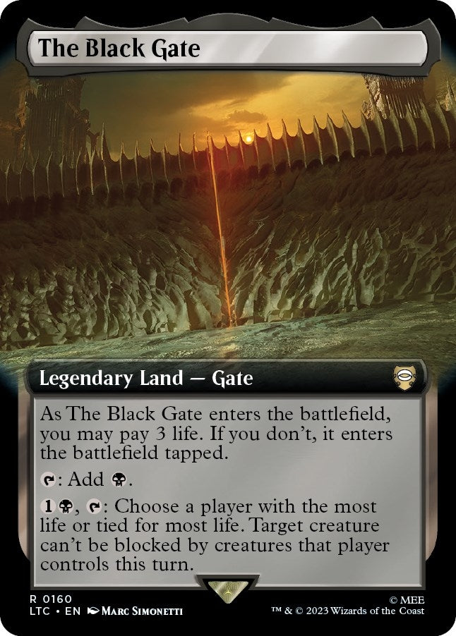 The Black Gate (Extended Art) (160) [LTC] - MTG Single