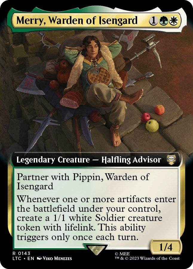 Merry Warden of Isengard (Extended Art) (143) [LTC] - MTG Single
