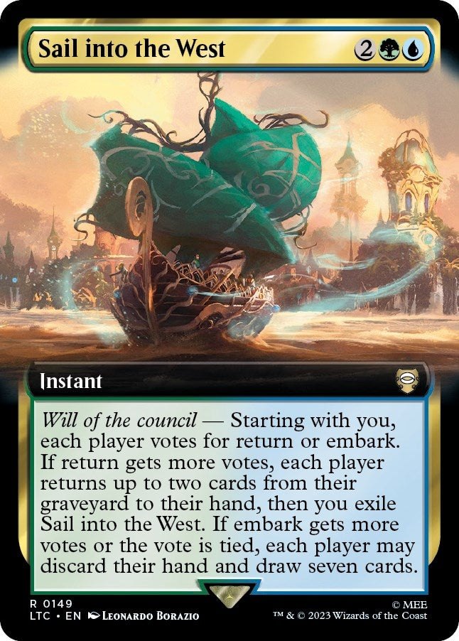 Sail into the West (Extended Art) (149) [LTC] - MTG Single