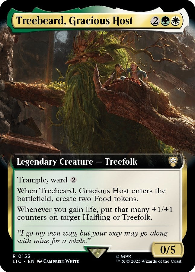 Treebeard Gracious Host (Extended Art) (153) [LTC] - MTG Single