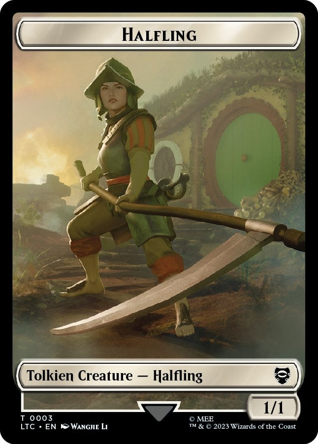 Halfling // Treasure Double-Sided Token (0) [LTC] - MTG Single