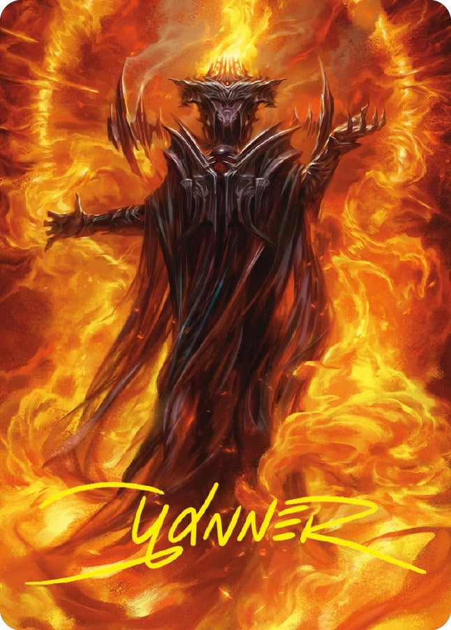 Sauron the Dark Lord Art Card (Gold-Stamped Signature) (21) [ASLTR] - MTG Single