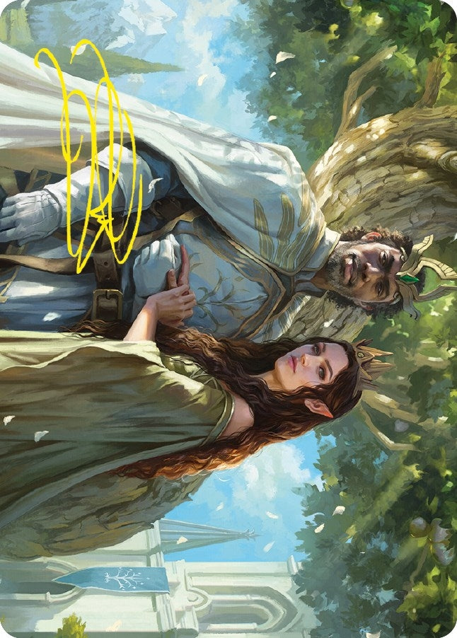 Aragorn and Arwen Wed Art Card (Gold-Stamped Signature) (33) [ASLTR] - MTG Single