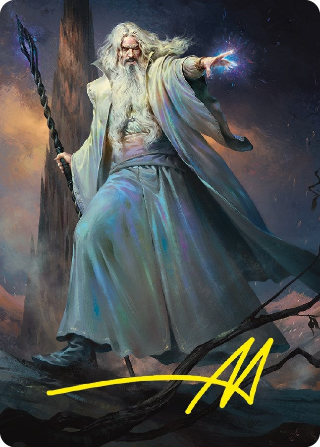 Saruman of Many Colors Art Card (Gold-Stamped Signature) (20) [ASLTR] - MTG Single