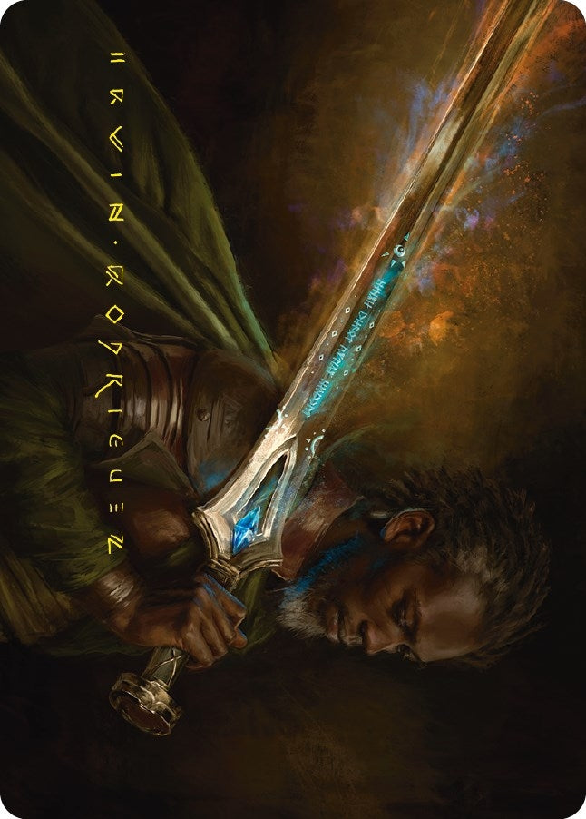 Anduril Flame of the West Art Card (Gold-Stamped Signature) (28) [ASLTR] - MTG Single