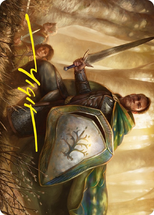 Boromir Warden of the Tower Art Card (Gold-Stamped Signature) (1) [ASLTR] - MTG Single