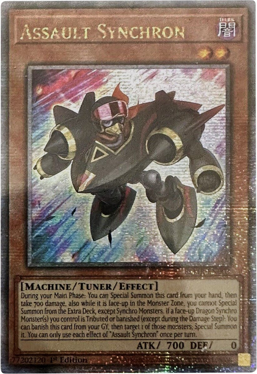 Assault Synchron (Quarter Century Secret Rare) (3) (BLMR) - YuGiOh Single