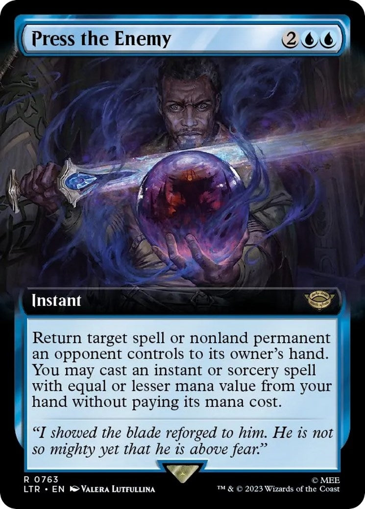Press the Enemy (Extended Art) (Surge Foil) (763) [LTR] - MTG Single