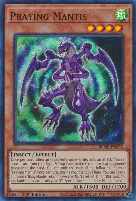 Praying Mantis (33) (BLMR) - YuGiOh Single