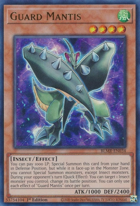 Guard Mantis (34) (BLMR) - YuGiOh Single