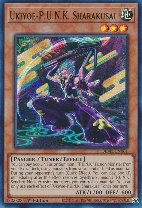 Ukiyoe-P.U.N.K. Sharakusai (61) (BLMR) - YuGiOh Single