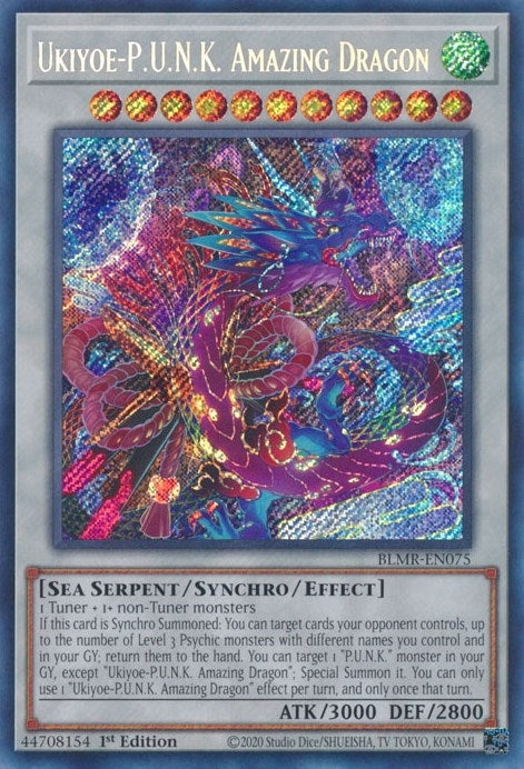 Ukiyoe-P.U.N.K. Amazing Dragon (75) (BLMR) - YuGiOh Single