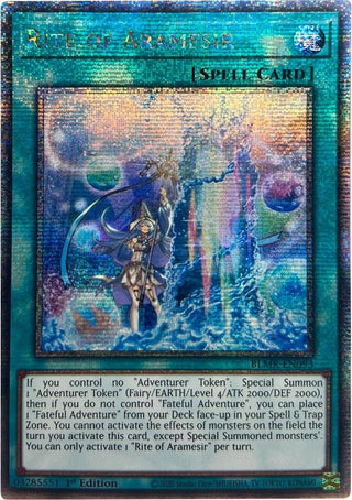 Rite of Aramesir (Quarter Century Secret Rare) (93) (BLMR) - YuGiOh Single