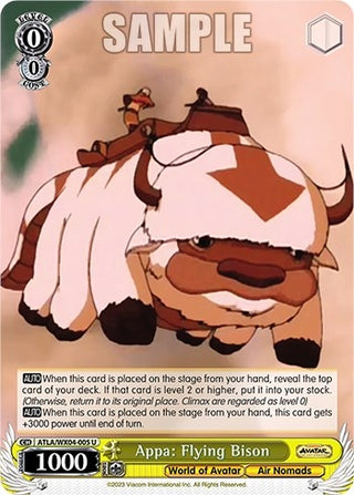 Appa: Flying Bison (4005) [ATLA/WX04] - Weiss Schwarz Single