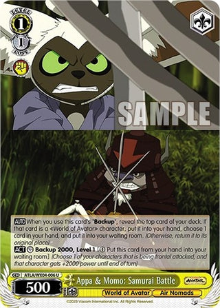 Appa & Momo: Samurai Battle (4006) [ATLA/WX04] - Weiss Schwarz Single