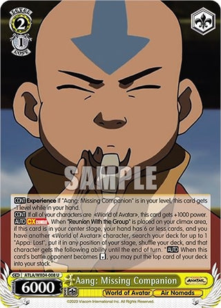Aang: Missing Companion (4008) [ATLA/WX04] - Weiss Schwarz Single