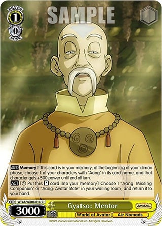 Gyatso: Mentor (4014) [ATLA/WX04] - Weiss Schwarz Single