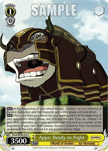 Appa: Ready to Fight (4015) [ATLA/WX04] - Weiss Schwarz Single