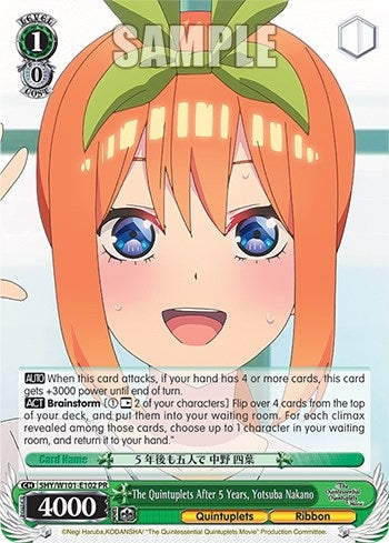 The Quintuplets After 5 Years Yotsuba Nakano (5) - Weiss Schwarz Single