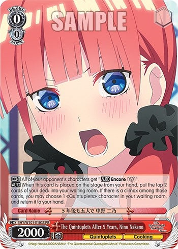The Quintuplets After 5 Years Nino Nakano (Foil) (5) - Weiss Schwarz Single