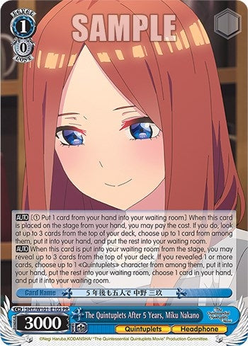 The Quintuplets After 5 Years Miku Nakano (5) - Weiss Schwarz Single