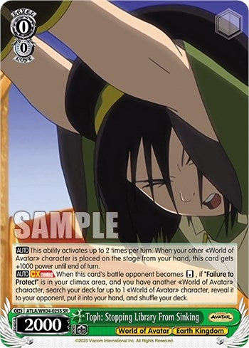 Toph: Stopping Library From Sinking (SR) (4025) [ATLA/WX04] - Weiss Schwarz Single
