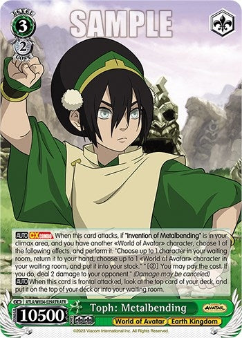 Toph: Metalbending (ATR) (4029) [ATLA/WX04] - Weiss Schwarz Single