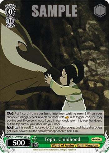 Toph: Childhood (4031) [ATLA/WX04] - Weiss Schwarz Single