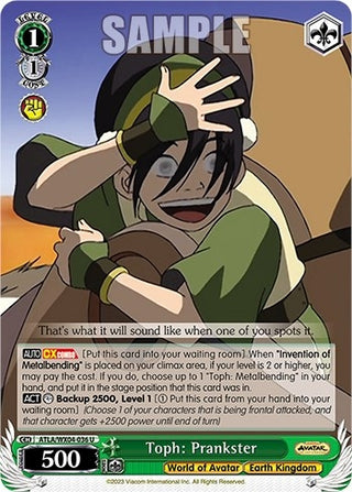 Toph: Prankster (4036) [ATLA/WX04] - Weiss Schwarz Single