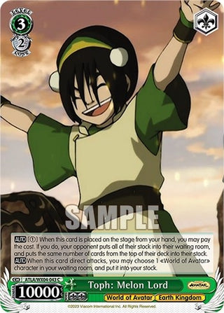 Toph: Melon Lord (4043) [ATLA/WX04] - Weiss Schwarz Single