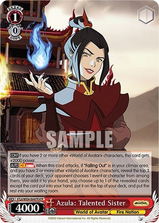 Azula: Talented Sister (ATR) (4054) [ATLA/WX04] - Weiss Schwarz Single
