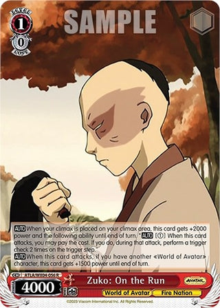 Zuko: On the Run (4056) [ATLA/WX04] - Weiss Schwarz Single