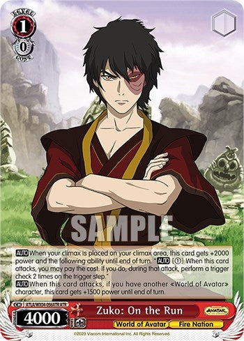 Zuko: On the Run (ATR) (4056) [ATLA/WX04] - Weiss Schwarz Single