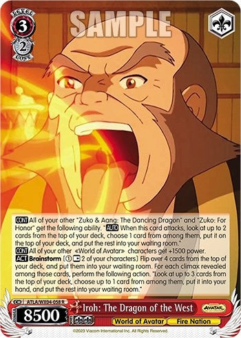 Iroh: The Dragon of the West (4058) [ATLA/WX04] - Weiss Schwarz Single