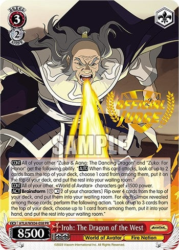 Iroh: The Dragon of the West (Judge Promo) (4058) [ATLA/WX04] - Weiss Schwarz Single